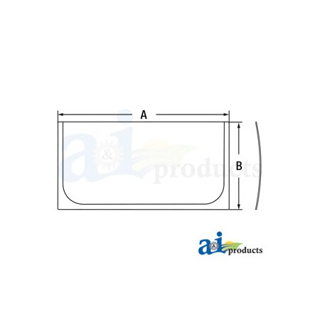 A & I Products Glass, Lower Windshield 38" x23" x2" A-4664383